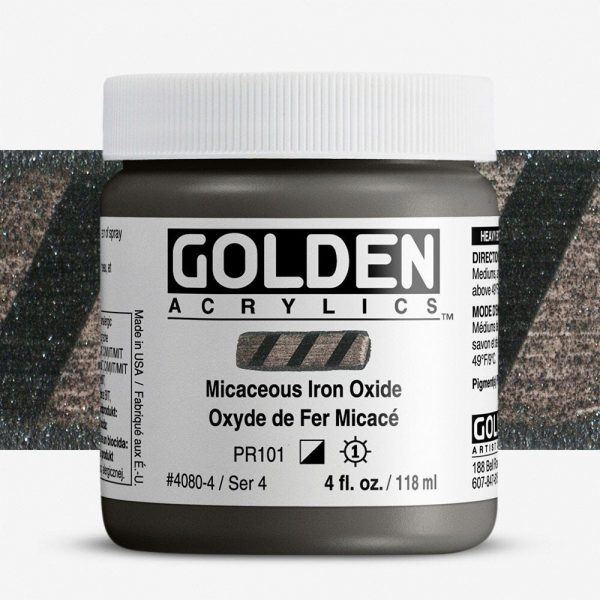 Golden - Heavy Body Iridescent - Acrylverf - Pot 119Ml - Micahoudendoxydijzer