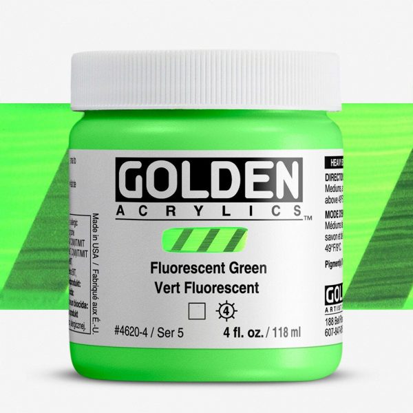 Golden - Heavy Body Fluo - Acrylverf - Pot 119Ml - Serie 5 - Fluo Groen