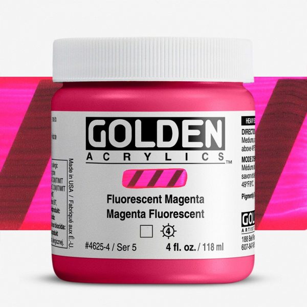 Golden - Heavy Body Fluo - Acrylverf - Pot 119Ml - Serie 5 - Fluo Magenta