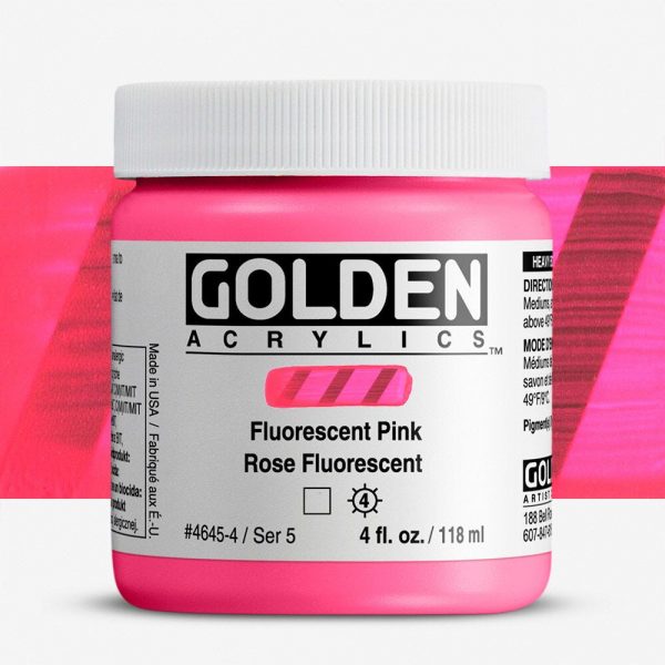 Golden - Heavy Body Fluo - Acrylverf - Pot 119Ml - Serie 5 - Fluo Roos