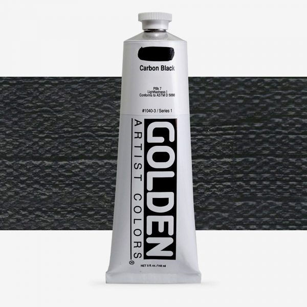 Golden - Heavy Body - Acrylverf - Tube 150Ml - Serie 1 - Koolstofzwart