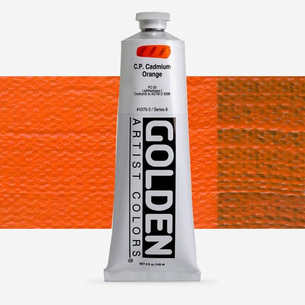 Golden - Heavy Body - Acrylverf - Tube 150Ml - Serie 8 - Cadmiumoranje