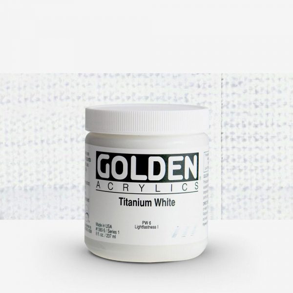 Golden - Heavy Body - Acrylverf - Pot 236Ml - Serie 1 - Titaanwit