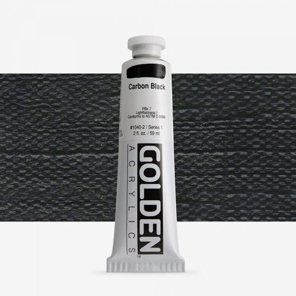 Golden - Heavy Body - Acrylverf - Tube 60Ml - Serie 1 - Koolstofzwart