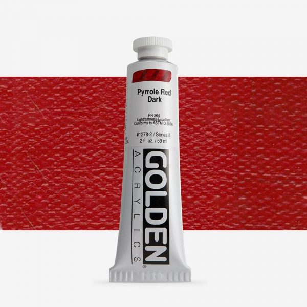 Golden - Heavy Body - Acrylverf - Tube 60Ml - Serie 8 - Pyrroolrood Donker