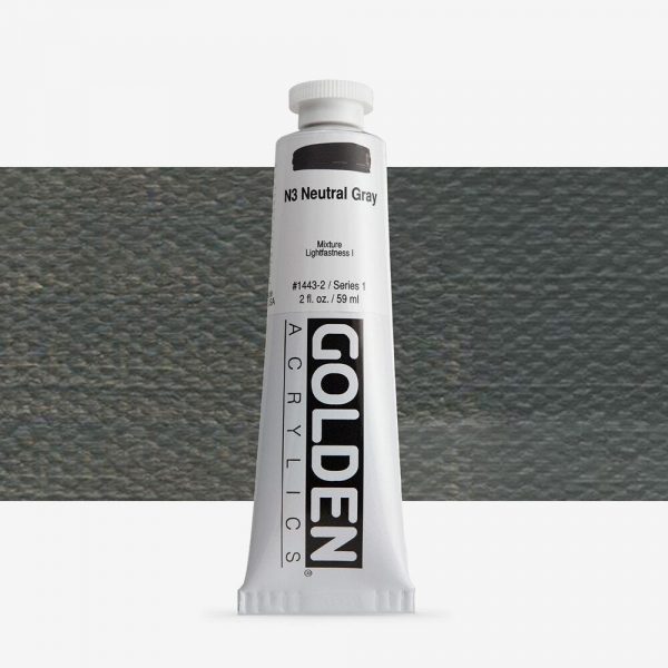 Golden - Heavy Body - Acrylverf - Tube 60Ml - Serie 1 - Neutraalgrijs 3