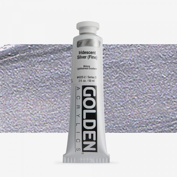 Golden - Heavy Body Iridescent - Acrylverf - Tube 60Ml - Serie 5 - Iris. Zilver (Fijn)