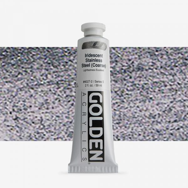 Golden - Heavy Body Iridescent - Acrylverf - Tube 60Ml - Serie 5 - Iris. Roestvrijstaal (Grof)