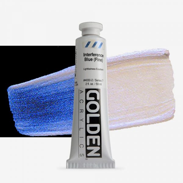 Golden - Heavy Body Interfererence - Acrylverf - Tube 60Ml - Serie 7 - Int. Blauw (Fijn)