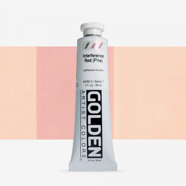 Golden - Heavy Body Interfererence - Acrylverf - Tube 60Ml - Serie 7 - Int. Rood (Fijn)