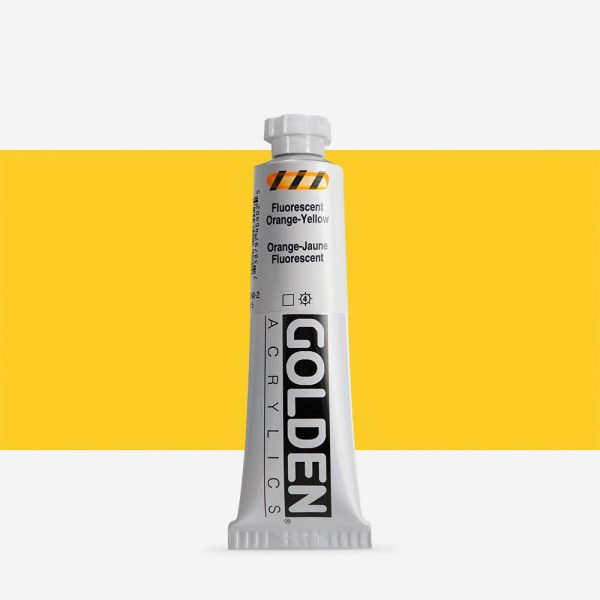 Golden - Heavy Body Fluo - Acrylverf - Tube 60Ml - Serie 5 - Fluo Oranjegeel