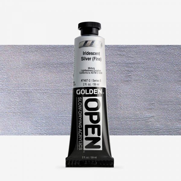 Golden - Open Iridescent - Acrylverf - Tube 60Ml - Serie 5 - Iris. Zilver (Fijn)