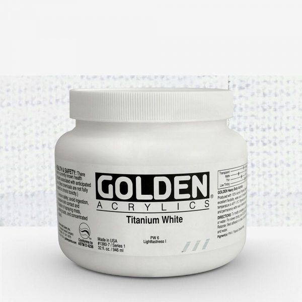 Golden - Heavy Body - Acrylverf - Pot 946Ml - Serie 1 - Titaanwit