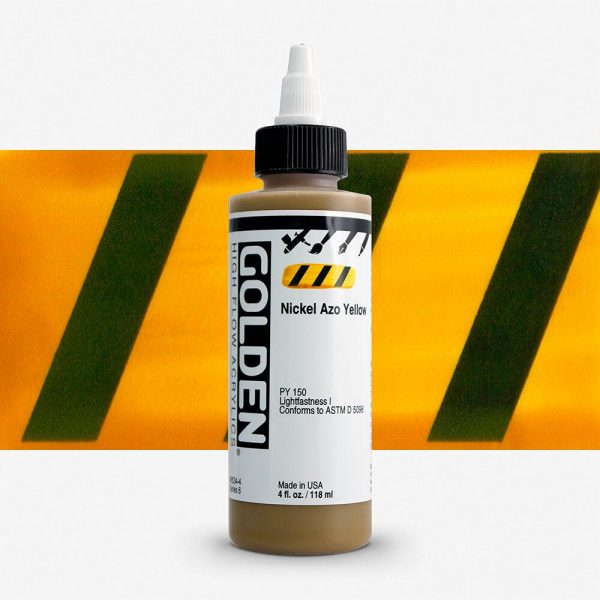 Golden - High Flow Acrylic - Acrylinkt - Flacon 119Ml - Serie 6 - Azo Nikkelgeel