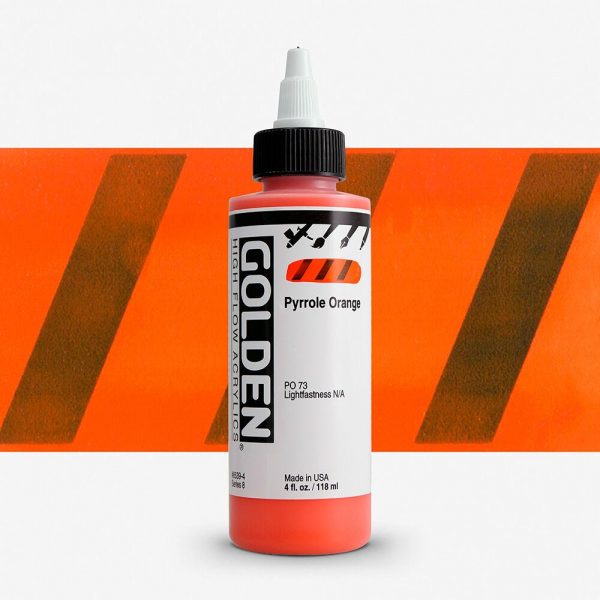 Golden - High Flow Acrylic - Acrylinkt - Flacon 119Ml - Serie 8 - Pyrool Oranje