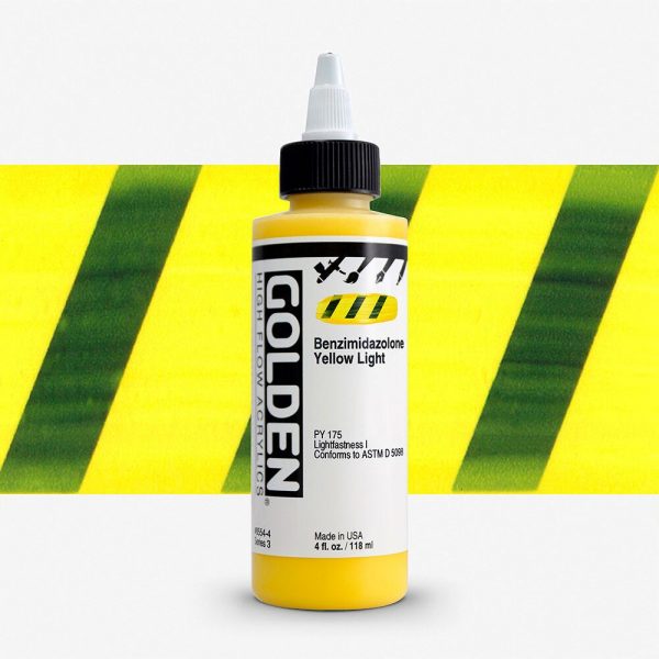 Golden - High Flow Acrylic - Acrylinkt - Flacon 119Ml - Serie 3 - Benzimidazool Geel Licht