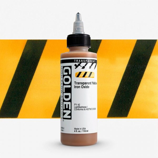 Golden - High Flow Acrylic - Acrylinkt - Flacon 119Ml - Serie 1 - Ijzeroxidegeel Transparant