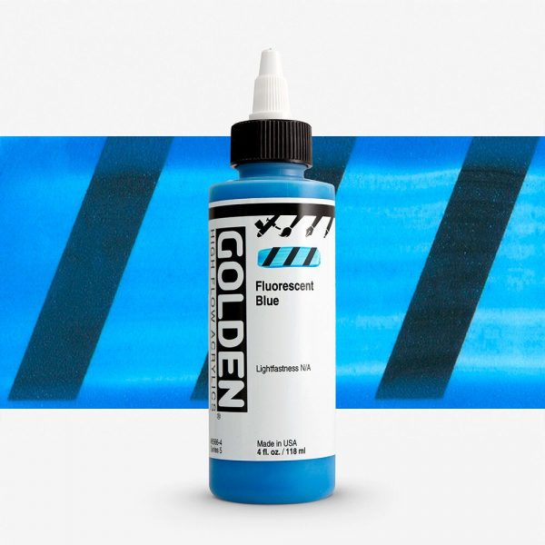 Golden - High Flow Acrylic - Acrylinkt - Flacon 119Ml - Serie 5 - Fluo Blauw