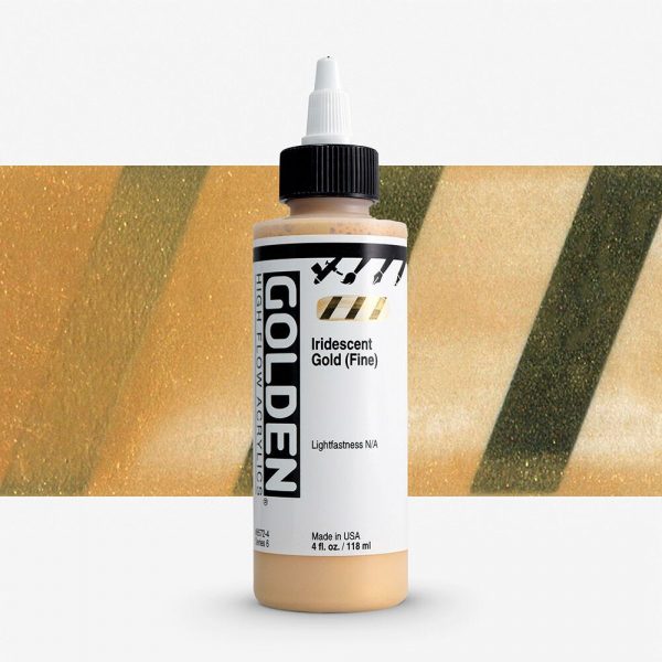 Golden - High Flow Acrylic - Acrylinkt - Flacon 119Ml - Serie 6 - Iriserend Goud Fijn