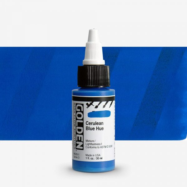 Golden - High Flow Acrylic - Acrylinkt - Flacon 30Ml - Serie 3 - Ceruleum Blauw Tint