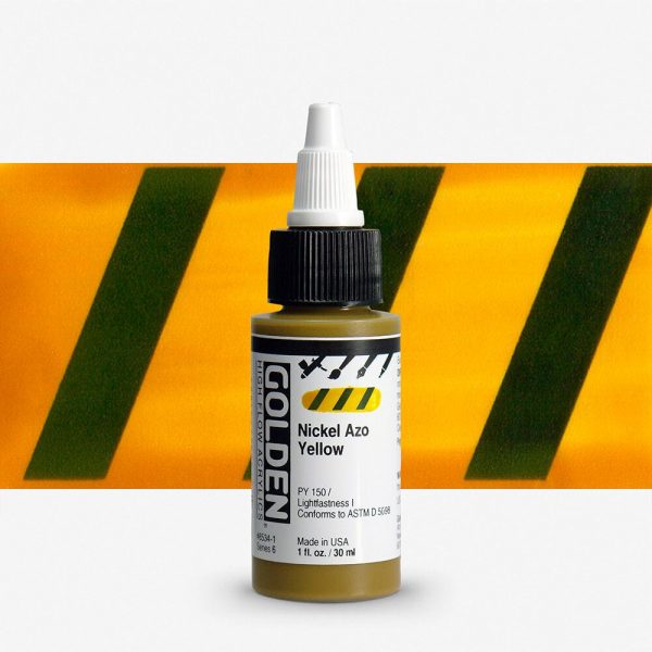 Golden - High Flow Acrylic - Acrylinkt - Flacon 30Ml - Serie 6 - Azo Nikkelgeel