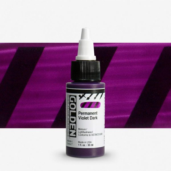 Golden - High Flow Acrylic - Acrylinkt - Flacon 30Ml - Serie 7 - Permanent Violet Donker