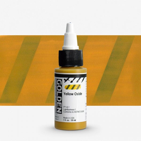 Golden - High Flow Acrylic - Acrylinkt - Flacon 30Ml - Serie 1 - Oxyde Geel