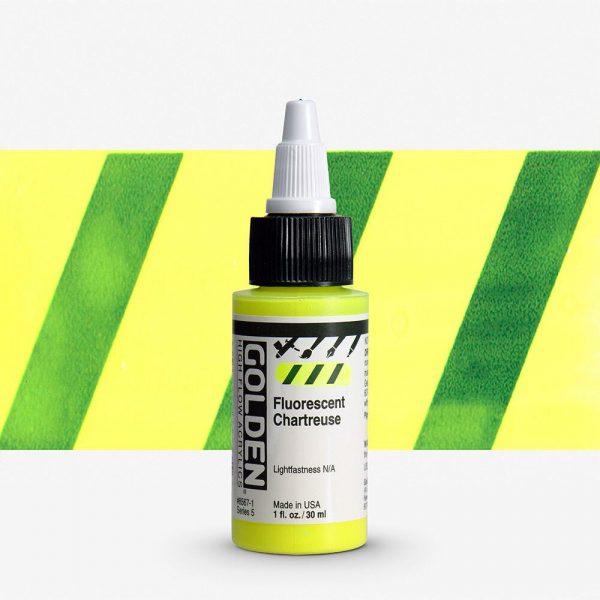 Golden - High Flow Acrylic - Acrylinkt - Flacon 30Ml - Serie 5 - Fluo Chartreuse