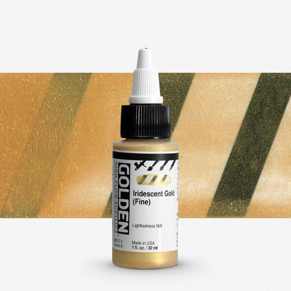 Golden - High Flow Acrylic - Acrylinkt - Flacon 30Ml - Serie 6 - Iriserend Goud Fijn