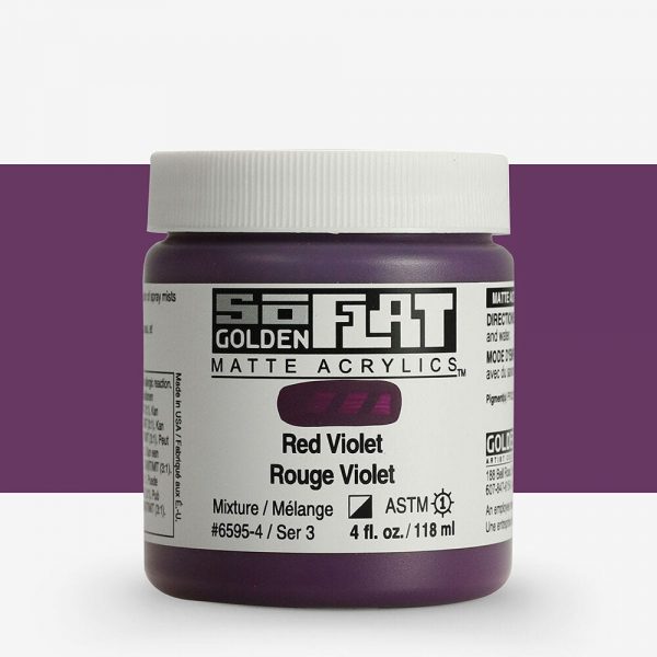 Golden - Soflat Matte - Acrylverf - Pot 119Ml - Serie 3 - Roodviolet