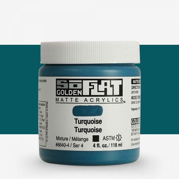 Golden - Soflat Matte - Acrylverf - Pot 119Ml - Serie 4 - Turquoise