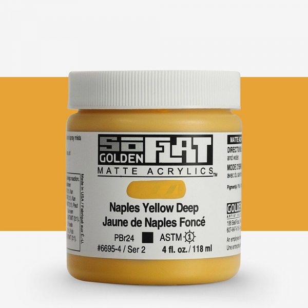 Golden - Soflat Matte - Acrylverf - Pot 119Ml - Serie 2 - Napelsgeel Donker