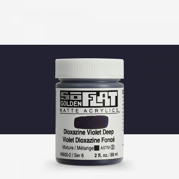 Golden - Soflat Matte - Acrylverf - Pot 60Ml - Serie 6 - Donker Dioxazine Violet