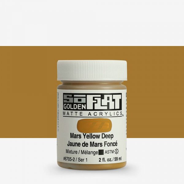 Golden - Soflat Matte - Acrylverf - Pot 60Ml - Serie 1 - Marsgeel Donker